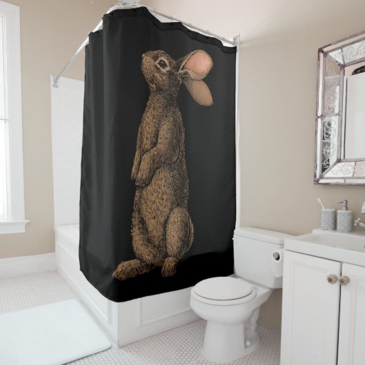 Rideaux De Douche Lapin (En situation)