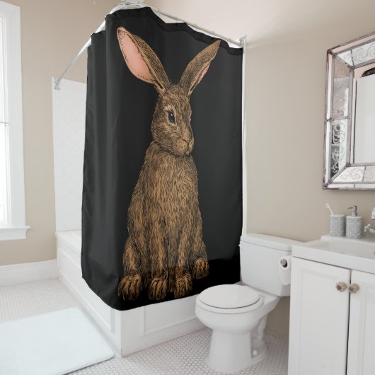 Rideaux De Douche Lapin 3 (En situation)