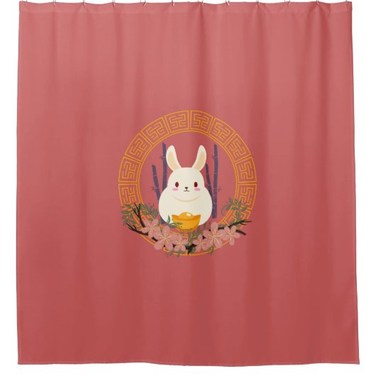 Rideaux De Douche lapin chinois (Devant)