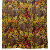 Rideaux De Douche Lapin d'automne en noir (Devant)