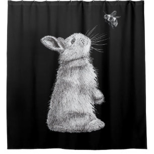 Rideaux De Douche Lapin de miel et abeille de bosse Don de Bunny Lo