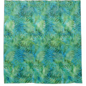 Rideaux De Douche L'Aqua Hawaï tropicale verte part de l'aquarelle (Devant)