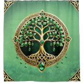 Rideaux De Douche L'arbre de vie aux noeuds celtiques. (Devant)