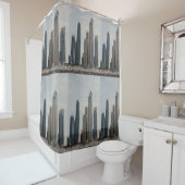 Rideaux De Douche L'architecture de Dubai Marina (En situation)