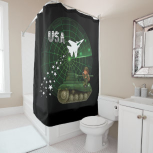 Rideaux De Douche L'Armée de l'Air des Etats-Unis, radar, jet,