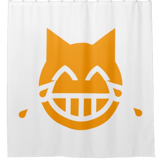 Rideaux De Douche Larmes de la Joie Chat Emoji (Devant)