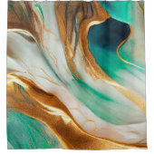 Rideaux De Douche L'art Abstrait de la côte Turquoise (Devant)