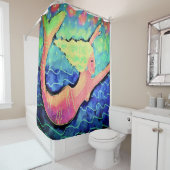 Rideaux De Douche L'art Abstrait de la sirène de natation (En situation)