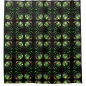 Rideaux De Douche L'art Abstrait vert du monde entier (Devant)