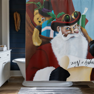 Rideaux De Douche L'art fantastique de Noël victorien de style steam
