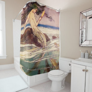 Rideaux De Douche L'art féerique de «La Sirène» par Alice B Woodward