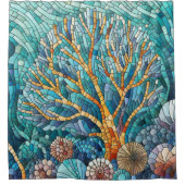 Rideaux De Douche L'art mosaïque du récif corallien (Devant)