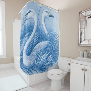 Rideaux De Douche L'art naturel sauvage - Les cygnes