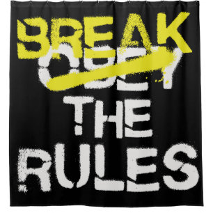 Rideaux De Douche L'art urbain de rue enfreindre les règles 