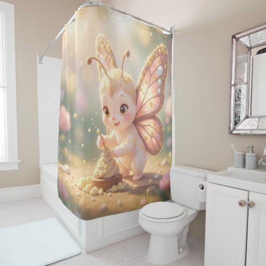 Rideaux De Douche L'artiste du nectar.5 (En situation)