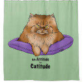 Rideaux De Douche L'attitude a une Catitude (Devant)
