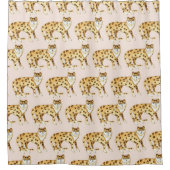 Rideaux De Douche Laughing Leopards Smiling Chats Motif rose (Devant)