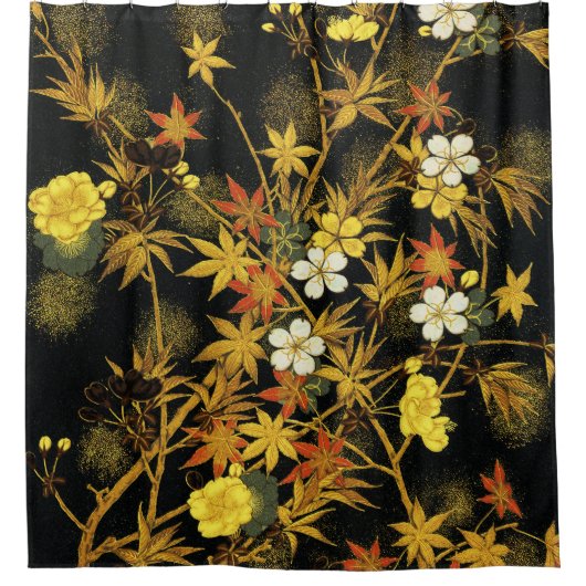 Rideaux De Douche L'automne japonais laisse l'art classique antique (Devant)