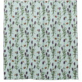 Rideaux De Douche Lavande et papillons sur verre de mer (Devant)