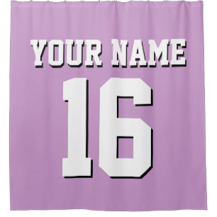 Rideaux De Douche Lavande violet blanc Sports Jersey Équipe Jersey