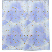 Rideaux De Douche Lavendar Golden Star Motif (Devant)
