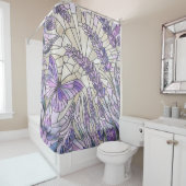 Rideaux De Douche Lavender Morning Bliss - Art mosaïque (En situation)