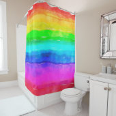 Rideaux De Douche Laver de peinture à l'aquarelle (En situation)