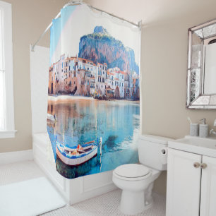 Rideaux De Douche ldp CEFALÙ - Sicile - plage - panorama