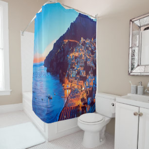 Rideaux De Douche ldp POSITANO Côte Amalfi - coucher de soleil pris