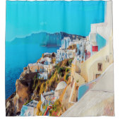 Rideaux De Douche ldp SANTORINI - panorama - (Devant)