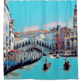 Rideaux De Douche ldp VENICE - gondolas - rialto - (Devant)