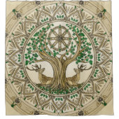 Rideaux De Douche Le Bodhi arbre Dharma Wheel (Devant)