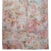 Rideaux De Douche Le bohémien rougissent typographie florale de (Devant)