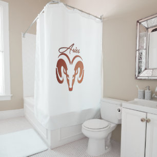 Rideaux De Douche Le bronze porte le bélier Zodiac