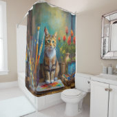 Rideaux De Douche Le Chat Artistique (En situation)