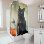 Rideaux De Douche Le chat de l'alchimiste (En situation)