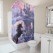Rideaux De Douche Le château de Unicorn (En situation)