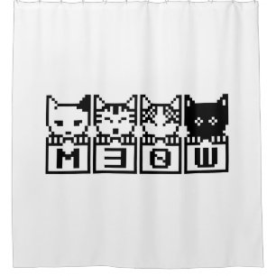 RIDEAUX DE DOUCHE LE CHATS M30W 8 BITS