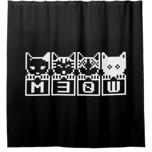 RIDEAUX DE DOUCHE LE CHATS M30W 8 BITS (Devant)