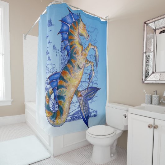 Rideaux De Douche Le cheval de Neptune (En situation)