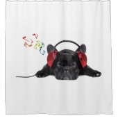 Rideaux De Douche Le Chien-taureau noir de France s'installe dans se (Devant)