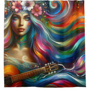 Rideaux De Douche Le Concerto sous-marin de Mermaid",