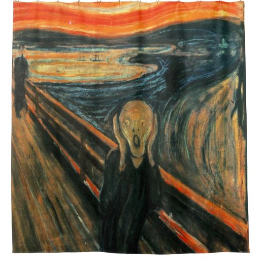 Rideaux De Douche Le cri Edvard Munch Art Expressionniste Moderne (Devant)