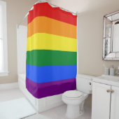 Rideaux De Douche Le drapeau de la Rainbow Pride (En situation)
