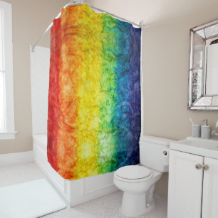 Rideaux De Douche Le drapeau tie-dyé de SlipperyJoe arc-en-ciel pres
