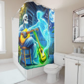 Rideaux De Douche Le fantôme joue de la guitare (En situation)