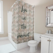 Rideaux De Douche Le feuille vert Brown vit (En situation)