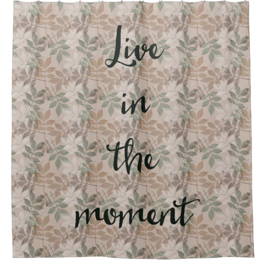 Rideaux De Douche Le feuille vert Brown vit (Devant)