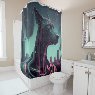 Rideaux De Douche Le Grand Danois Futuriste Le Compagnon Robotique