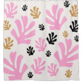 Rideaux De Douche Le Jardin 01 Botanique Rose Et Or Feuille Moderne (Devant)